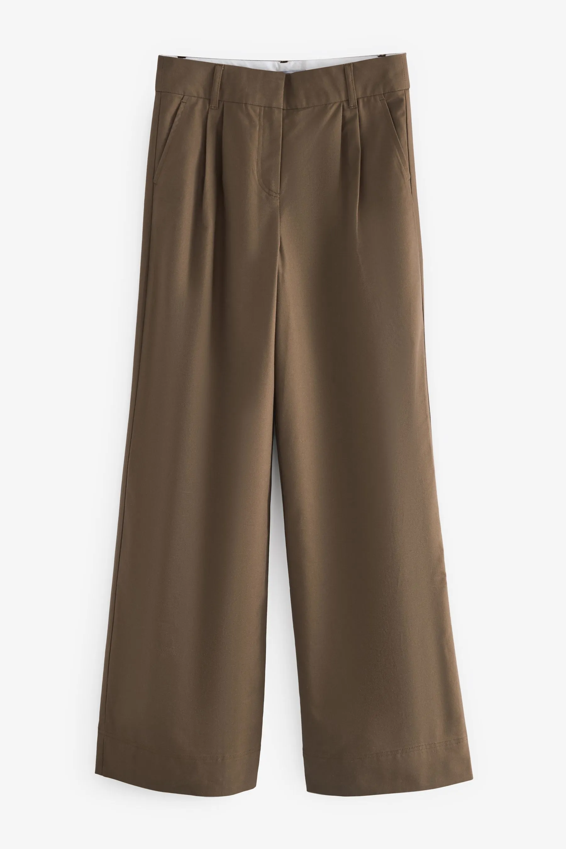 Pantaloni elegante a fondo ampio in misto cotone    