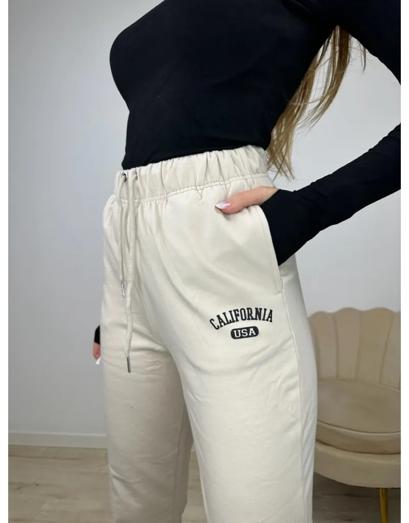 PANTALONI JOGGER CALIFORNIA BEIGE
