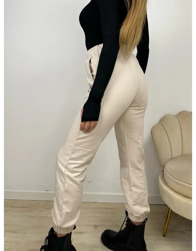 PANTALONI JOGGER CALIFORNIA BEIGE
