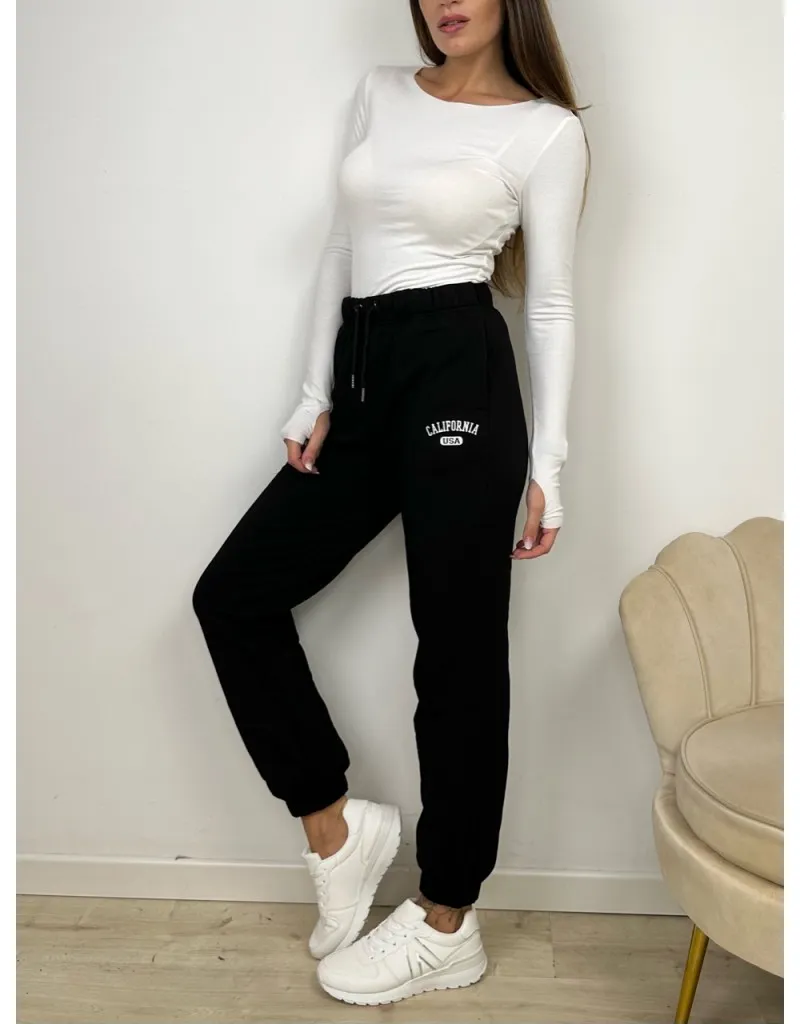 PANTALONI JOGGER CALIFORNIA NERO