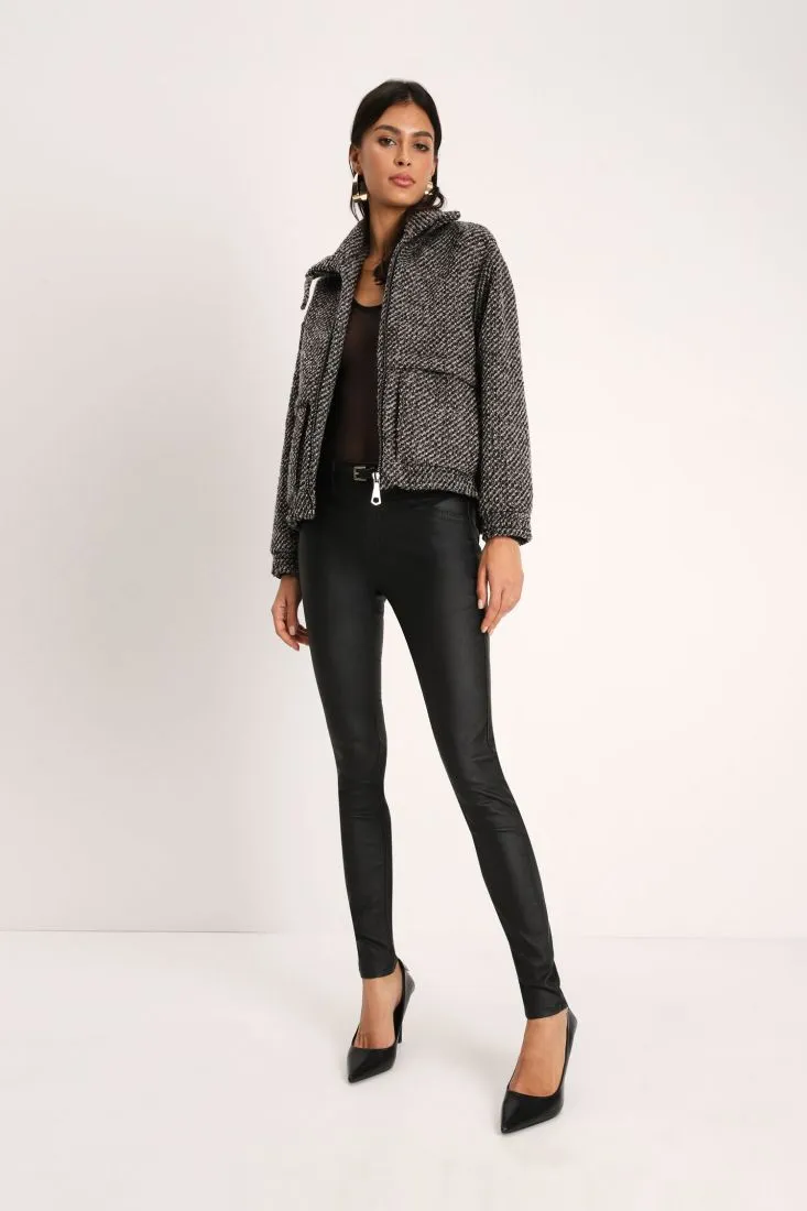Pantaloni skinny in similpelle