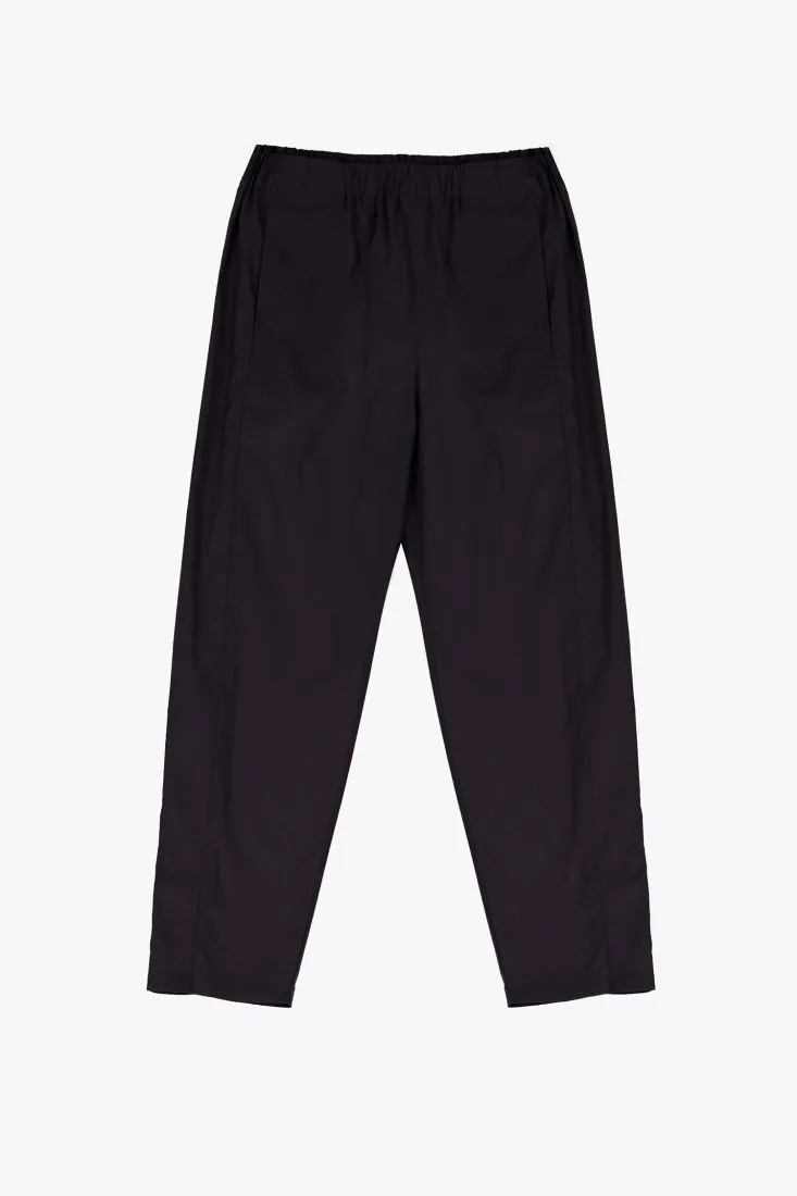 Pantaloni slim-fit cropped in puro cotone con tasche verticali