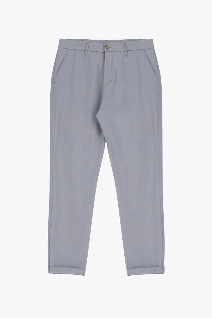 Pantaloni slim-fit effetto denim con tasche verticali