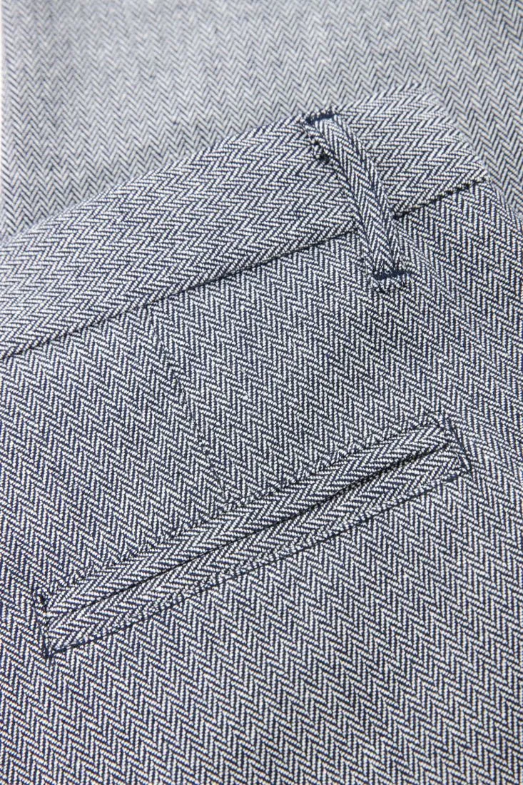 Pantaloni slim-fit spinati con tasche verticali