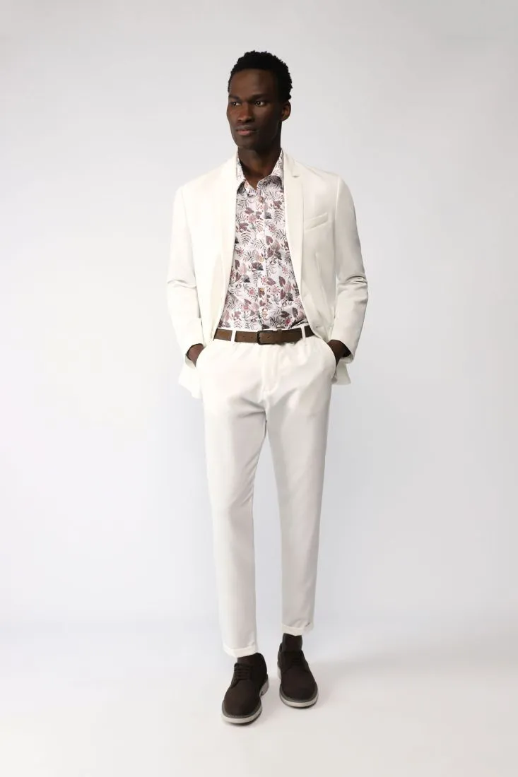 Pantaloni straight monocolour con tasche verticali