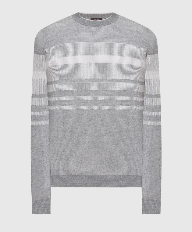 Peserico Maglione grigio in lana e cashmere R59275F129470C