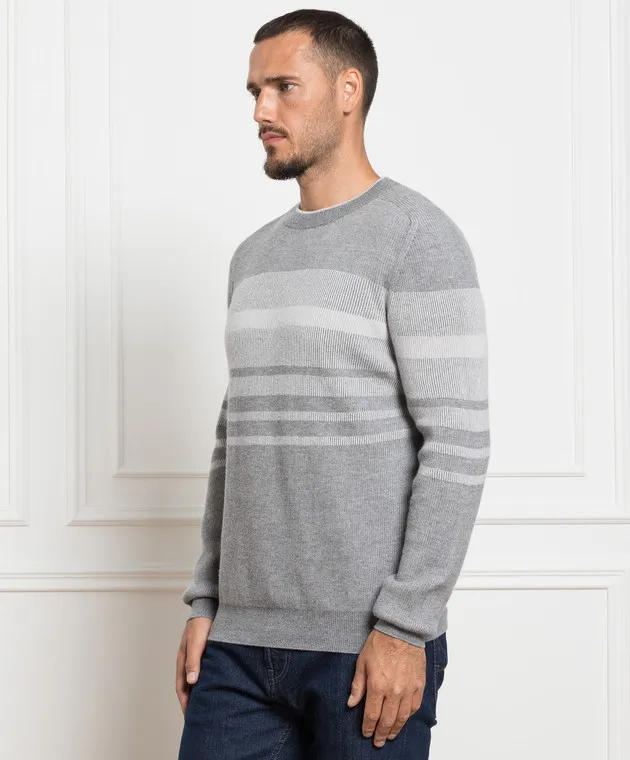 Peserico Maglione grigio in lana e cashmere R59275F129470C