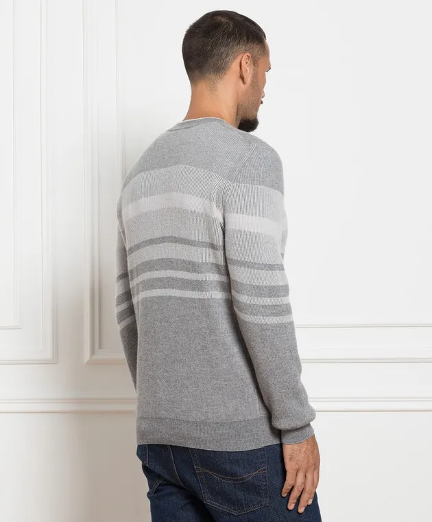Peserico Maglione grigio in lana e cashmere R59275F129470C