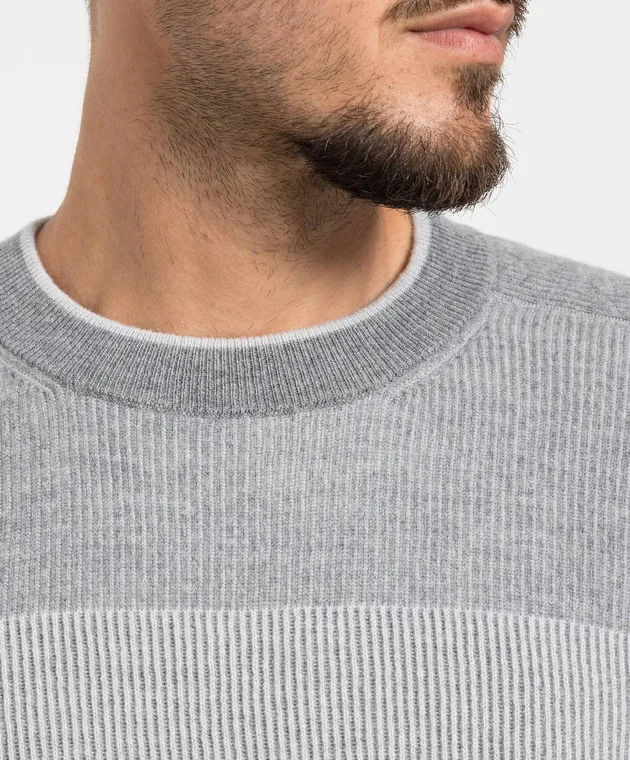 Peserico Maglione grigio in lana e cashmere R59275F129470C