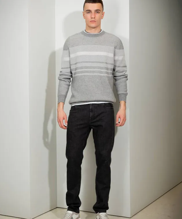 Peserico Maglione grigio in lana e cashmere R59275F129470C