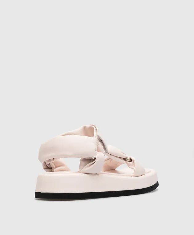 Peserico Sandali in pelle beige S39551C009766