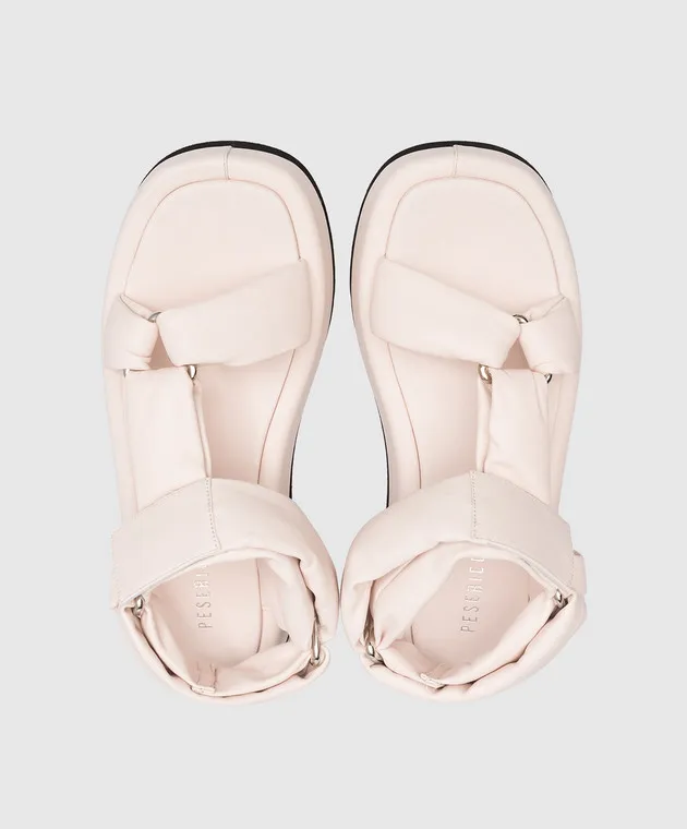 Peserico Sandali in pelle beige S39551C009766