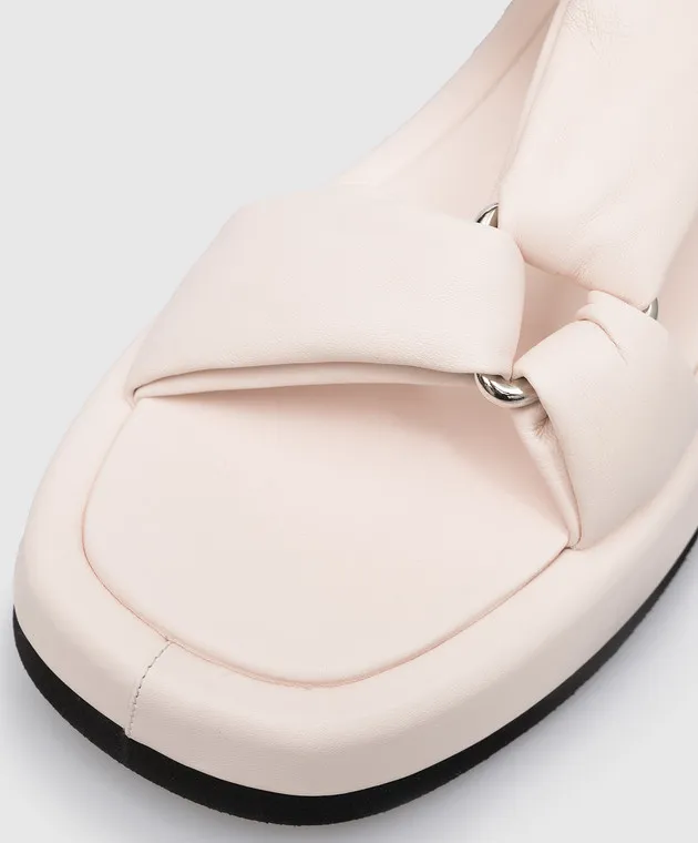 Peserico Sandali in pelle beige S39551C009766