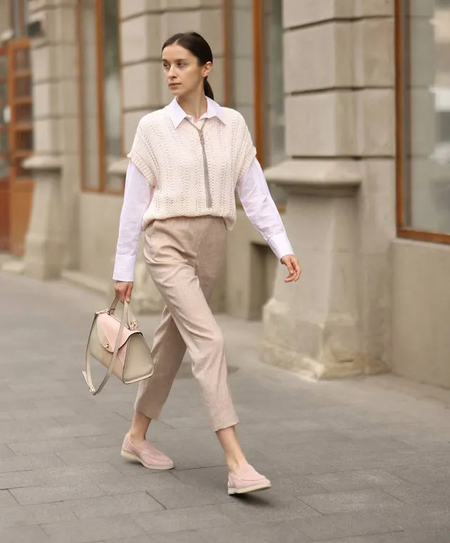 Peserico Sandali in pelle beige S39551C009766
