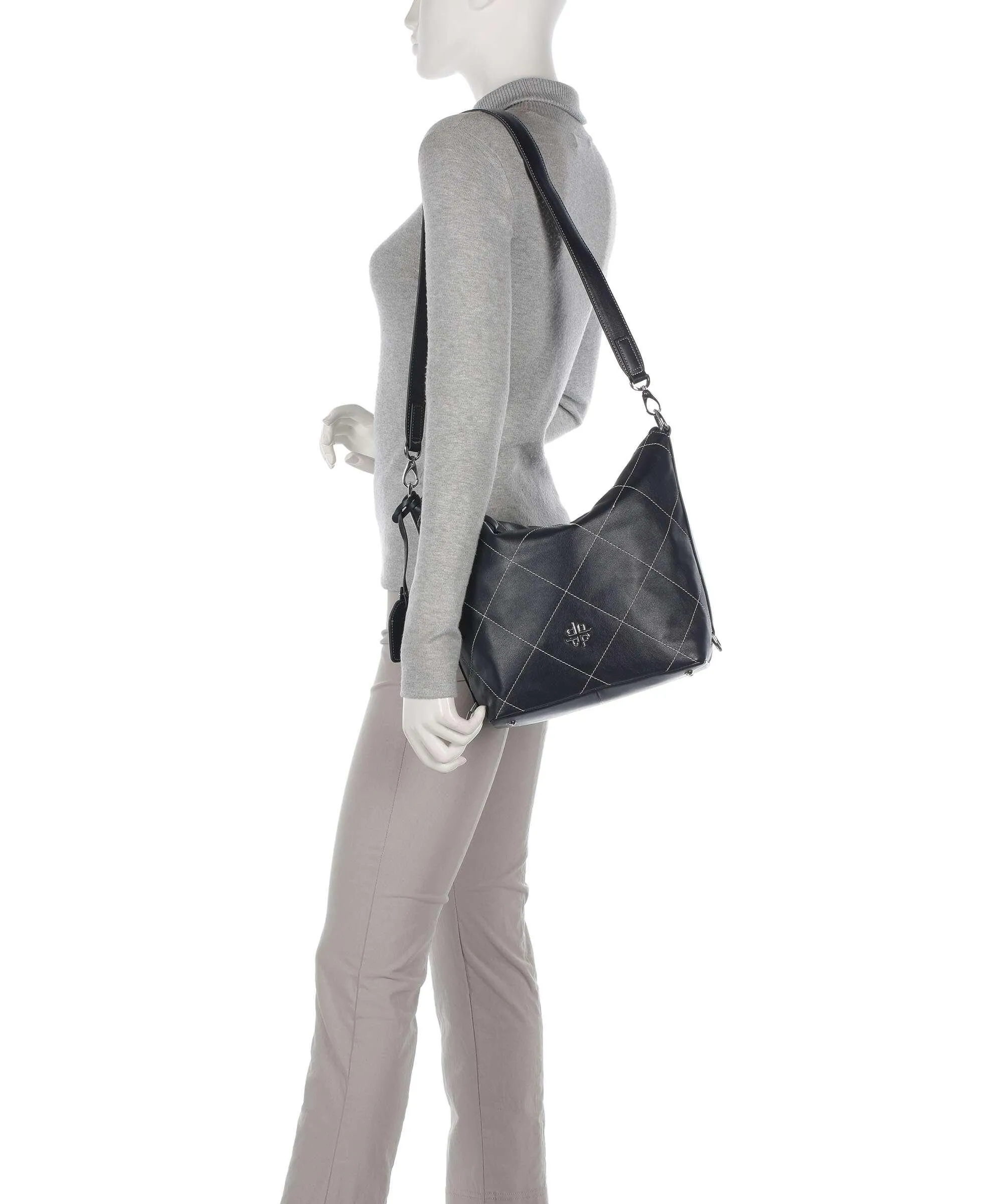  Picard Aurelie Borsa hobo morbida pelle bovina navy  