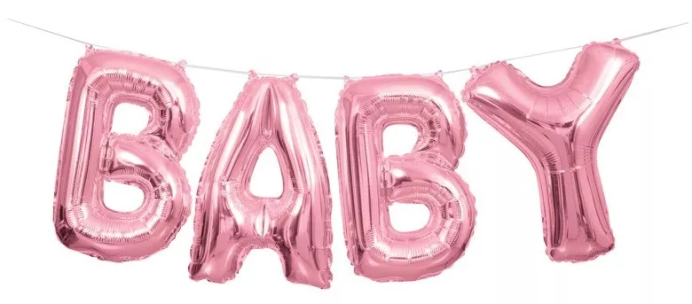 Pink Girl Garland Ella Foil Baby Girl
