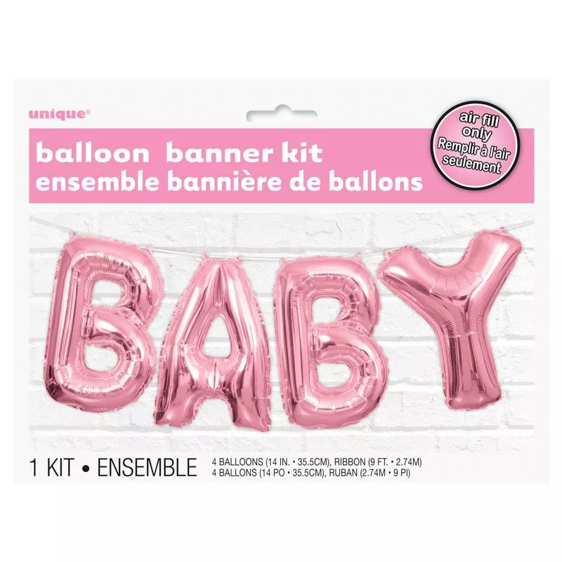 Pink Girl Garland Ella Foil Baby Girl