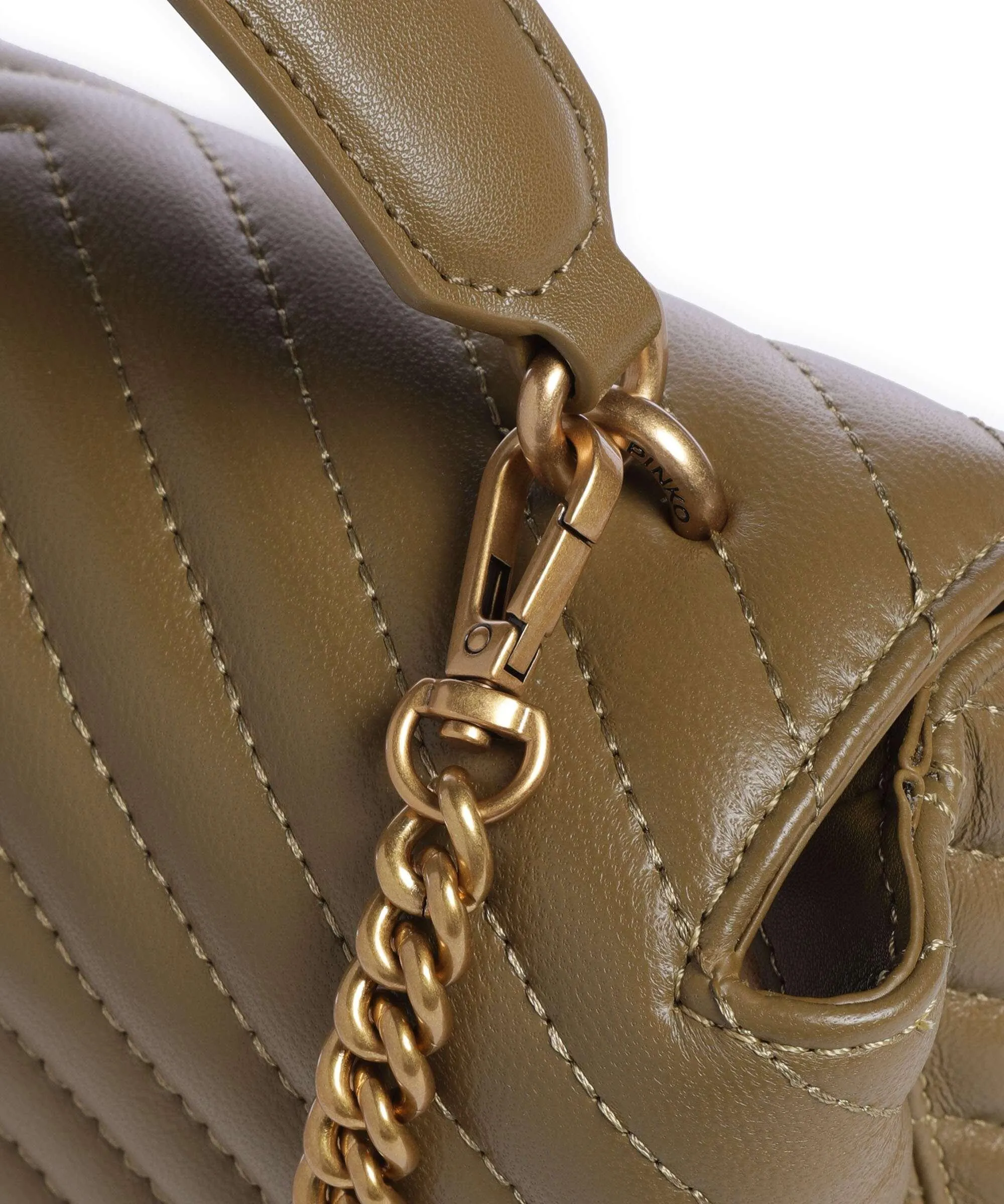 Pinko Love Lady Puff Mini Borsa a tracolla pelle di pecora verde-oliva  