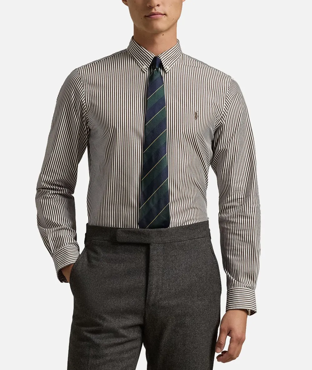 POLO RALPH LAUREN UOMO--Camicia slim fit in popeline stretch a righe