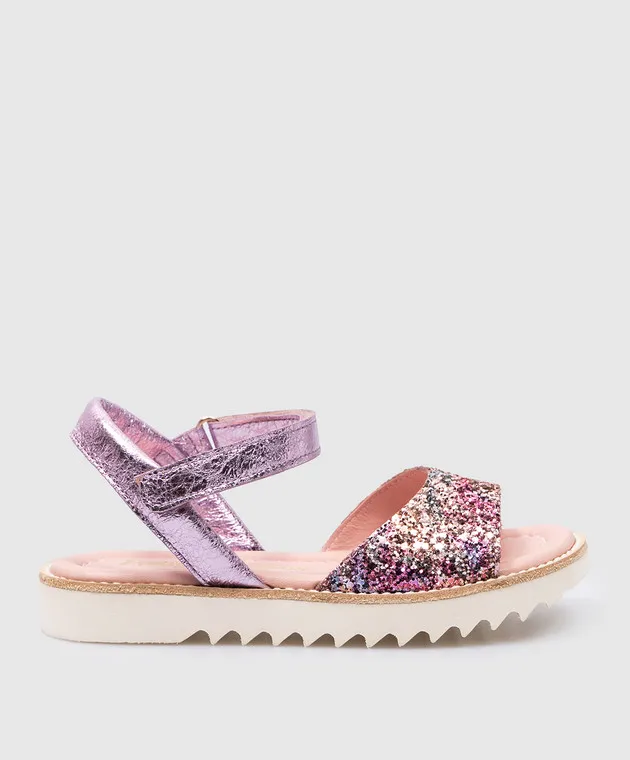 Pretty Ballerinas Sandali combinati viola per bambini Esti con glitter 49896