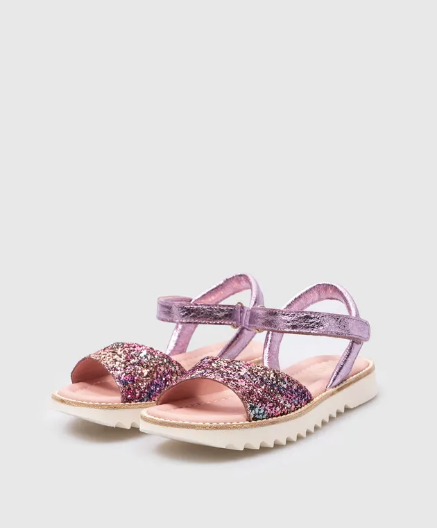 Pretty Ballerinas Sandali combinati viola per bambini Esti con glitter 49896