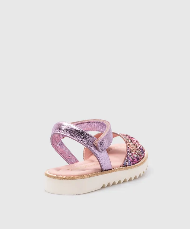 Pretty Ballerinas Sandali combinati viola per bambini Esti con glitter 49896