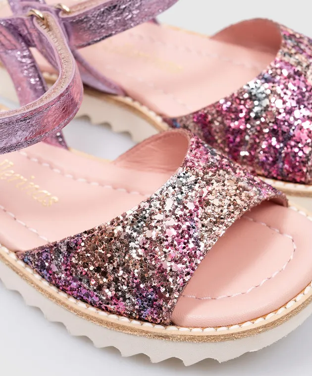 Pretty Ballerinas Sandali combinati viola per bambini Esti con glitter 49896