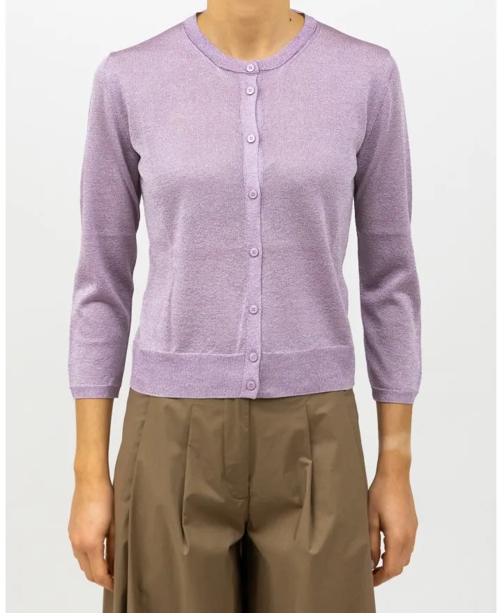 Roberto Collina - Cardigan Coreana Lilla Donna