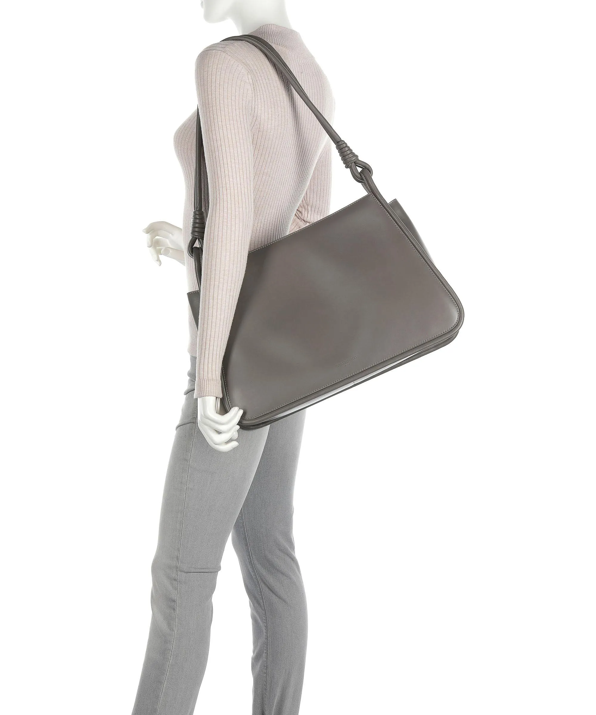  Royal RepubliQ Charm Borsa shopper 13″ pelle di vacchetta finemente grana grigio  