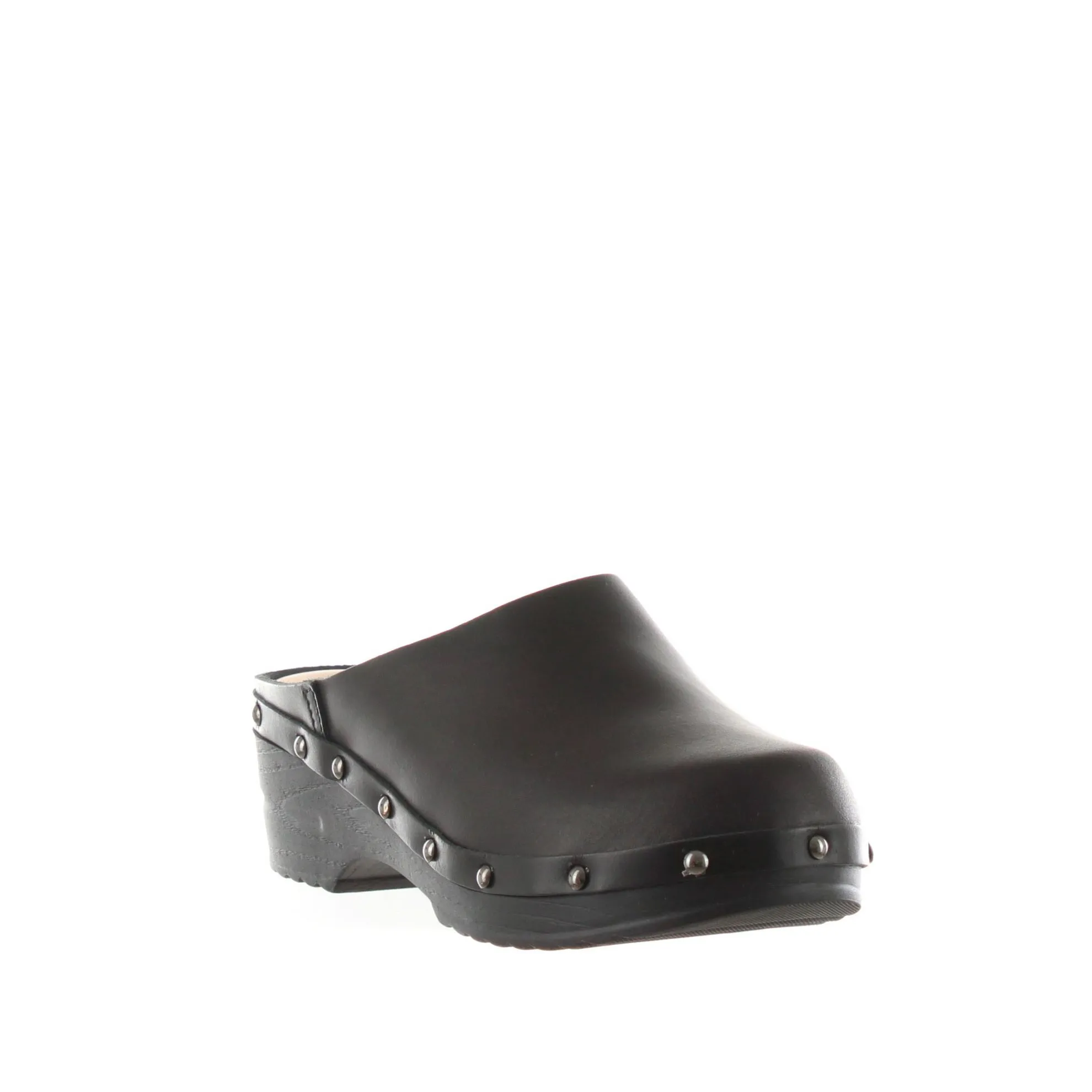Sabot in pelle con suola platform