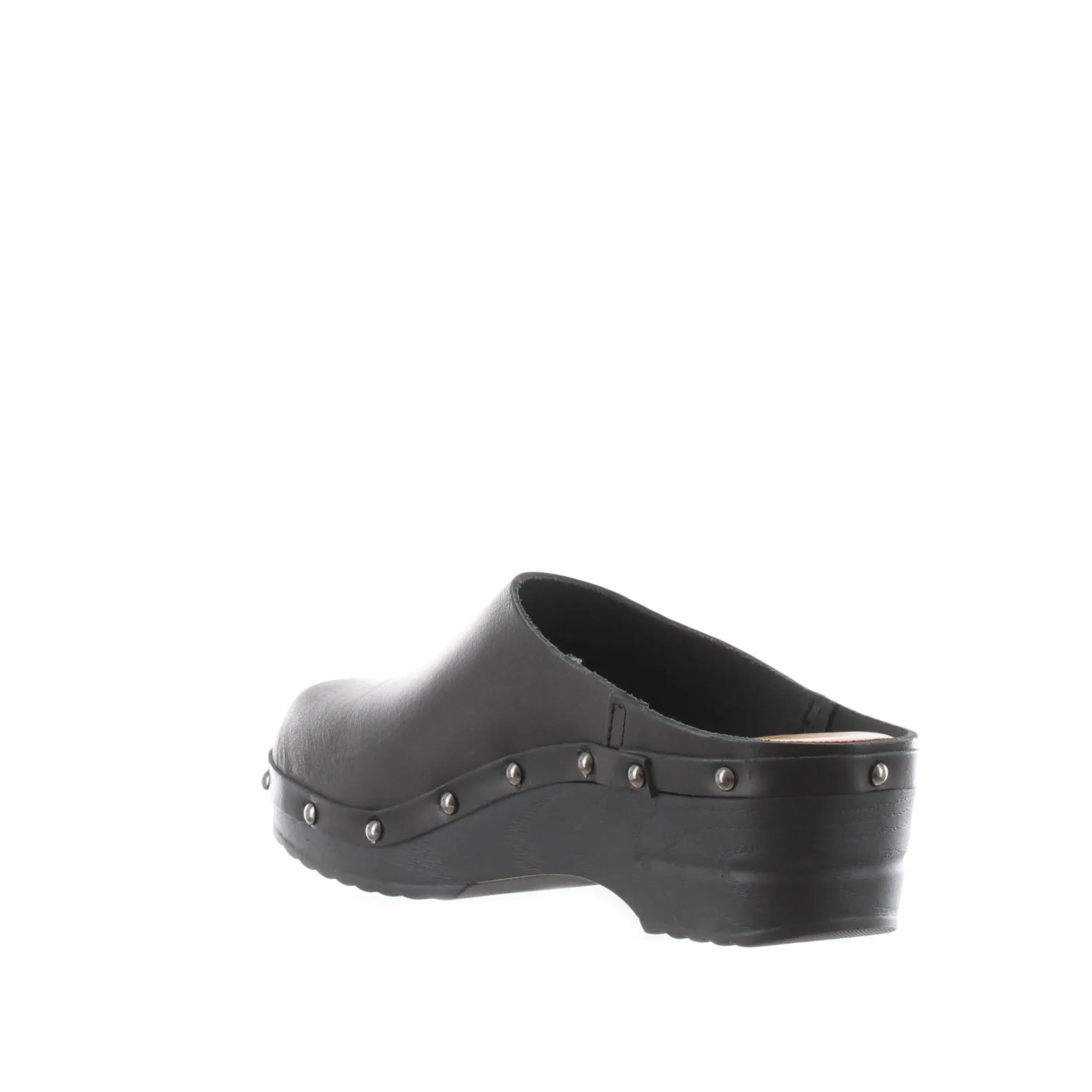 Sabot in pelle con suola platform