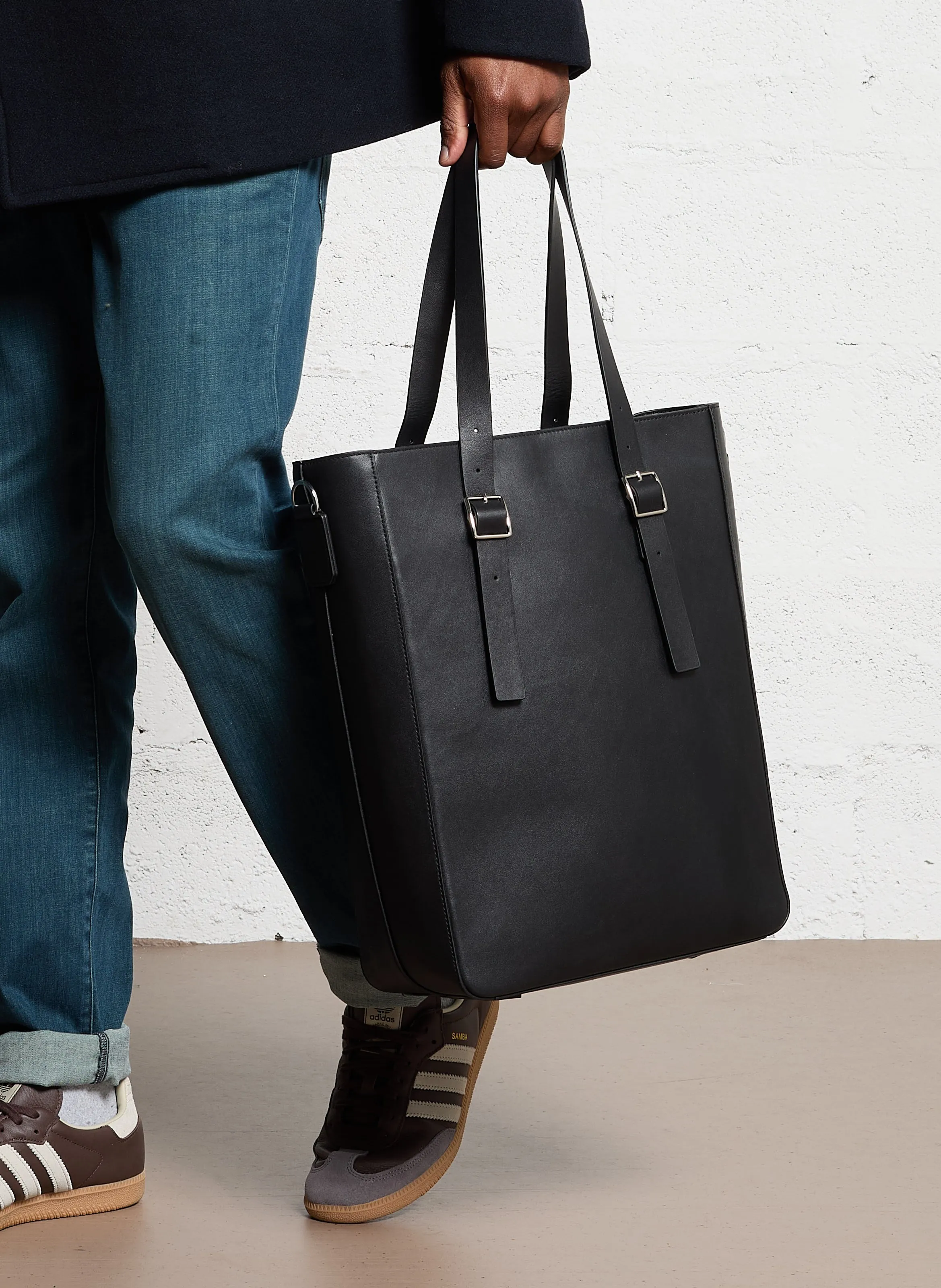  SAISON 1865   Borsa a mano con tasche in pelle | Nero