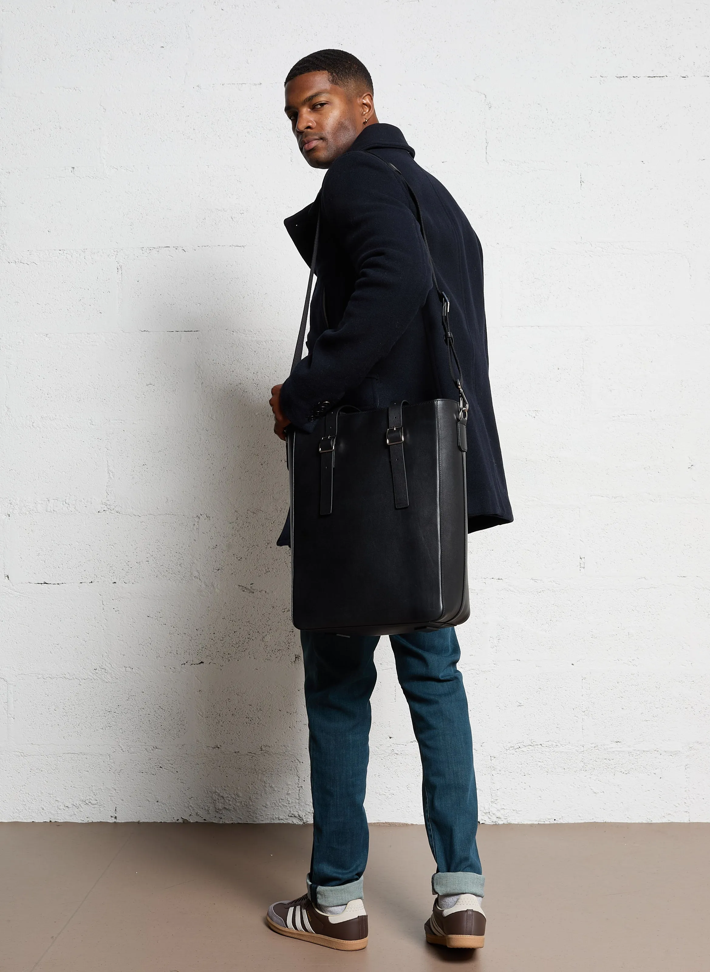  SAISON 1865   Borsa a mano con tasche in pelle | Nero