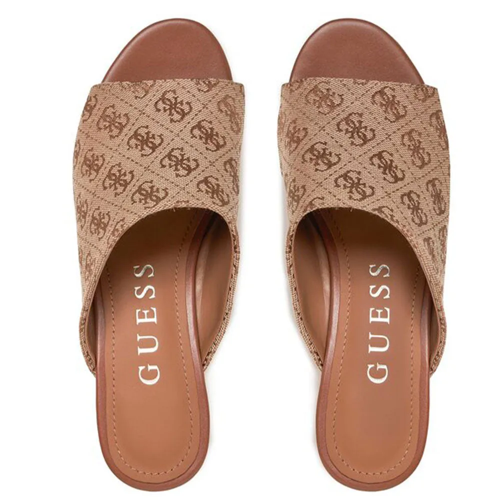 Sandali Donna GUESS con Tacco Linea Yaki Colore Beige - Brown