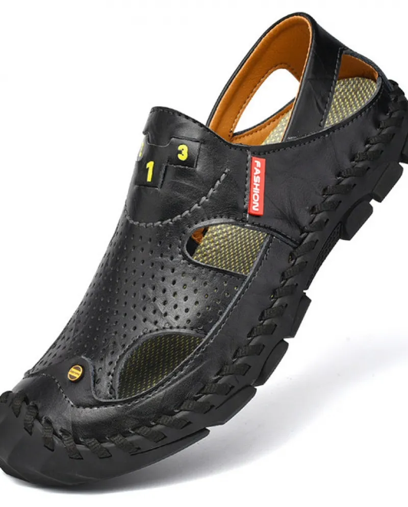 Sandali romani da uomo Summer Slide Sandalen Sandalet Erkek Roman Leather Beach Sneakers Fashion Uni De Zandalias Shower Ete