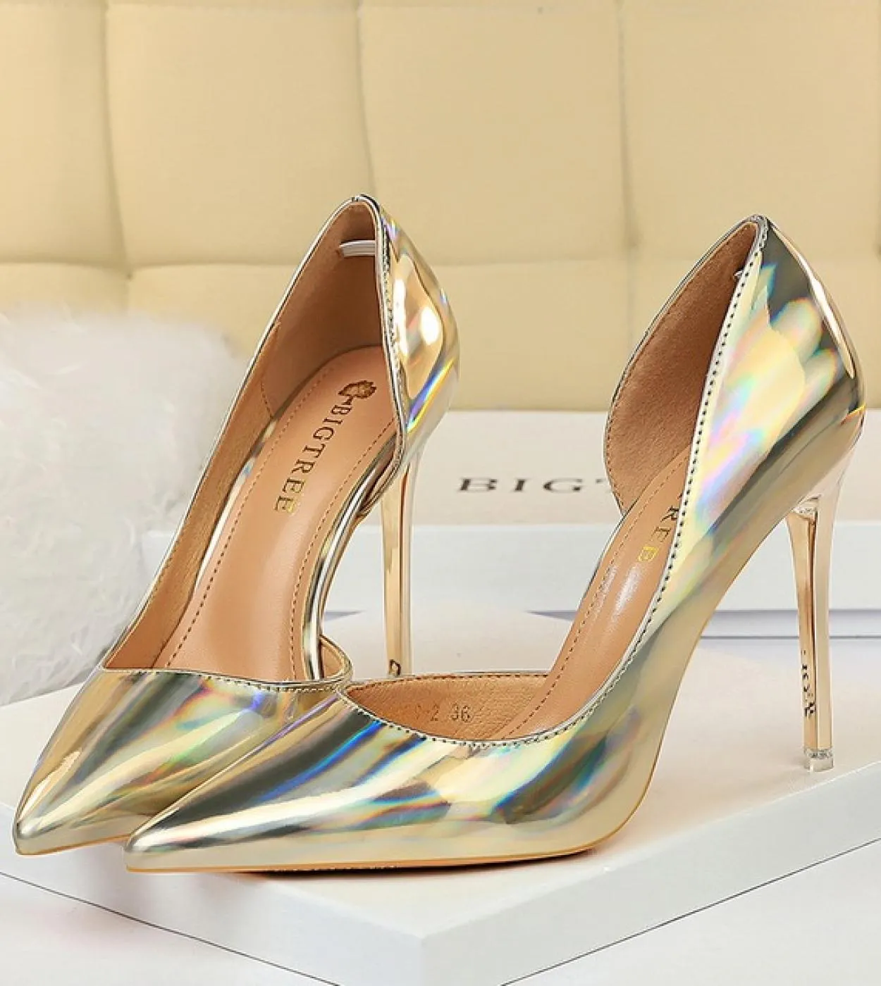 Scarpe con tacco alto da donna 2022 Scarpin oro Scarpe con tacco alto da donna Scarpe con tacco alto da donna