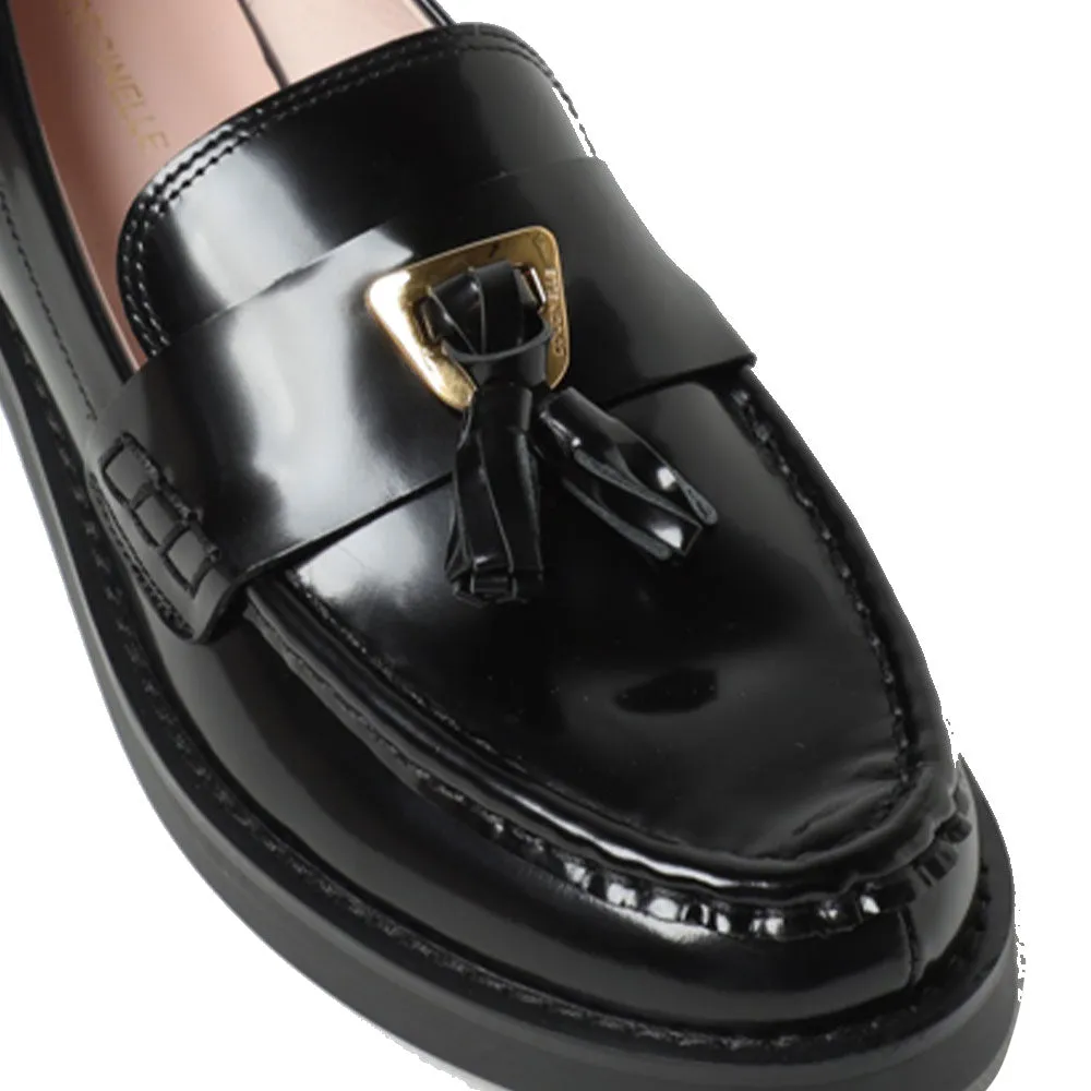 Scarpe Donna COCCINELLE Mocassino in Pelle Nera