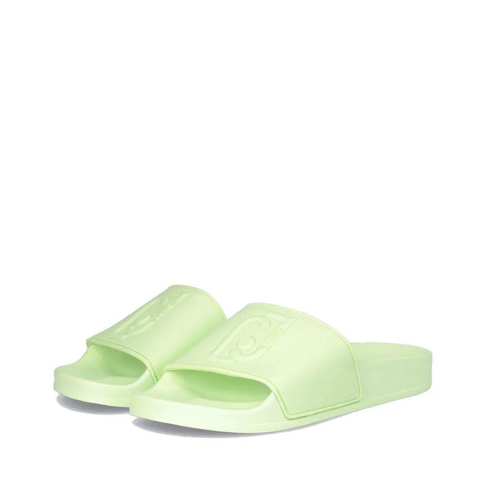 Scarpe Donna LIU JO Kos 16 Ciabatte in Gomma Verde Menta con Maxi Logo