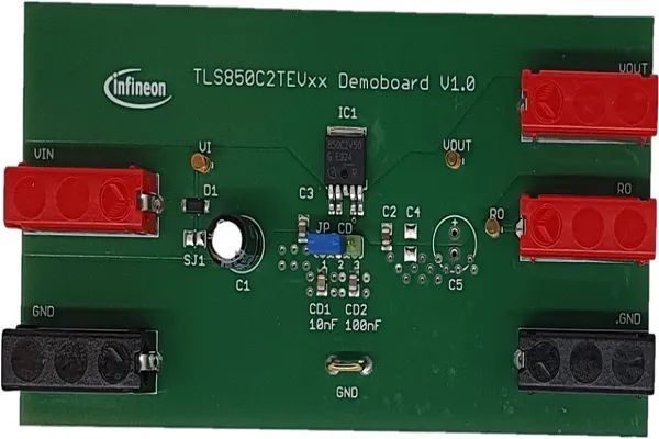 Scheda dimostrativa Regolatore di tensione LDO per  TLS850C2TE V33 TLS850C2TE V33 BOARD