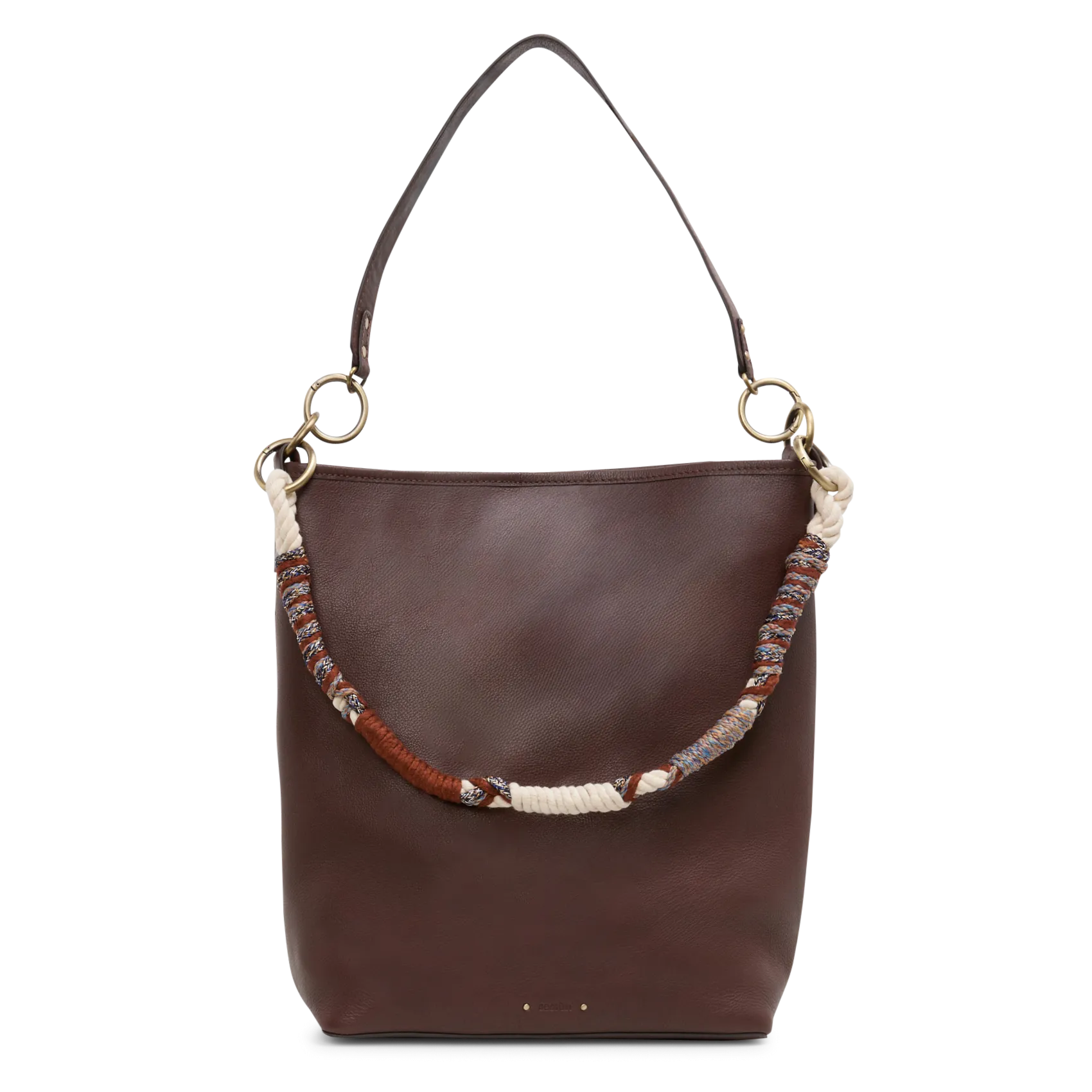  SESSUN   LEO - Borsa a secchiello grande in pelle | Marrone