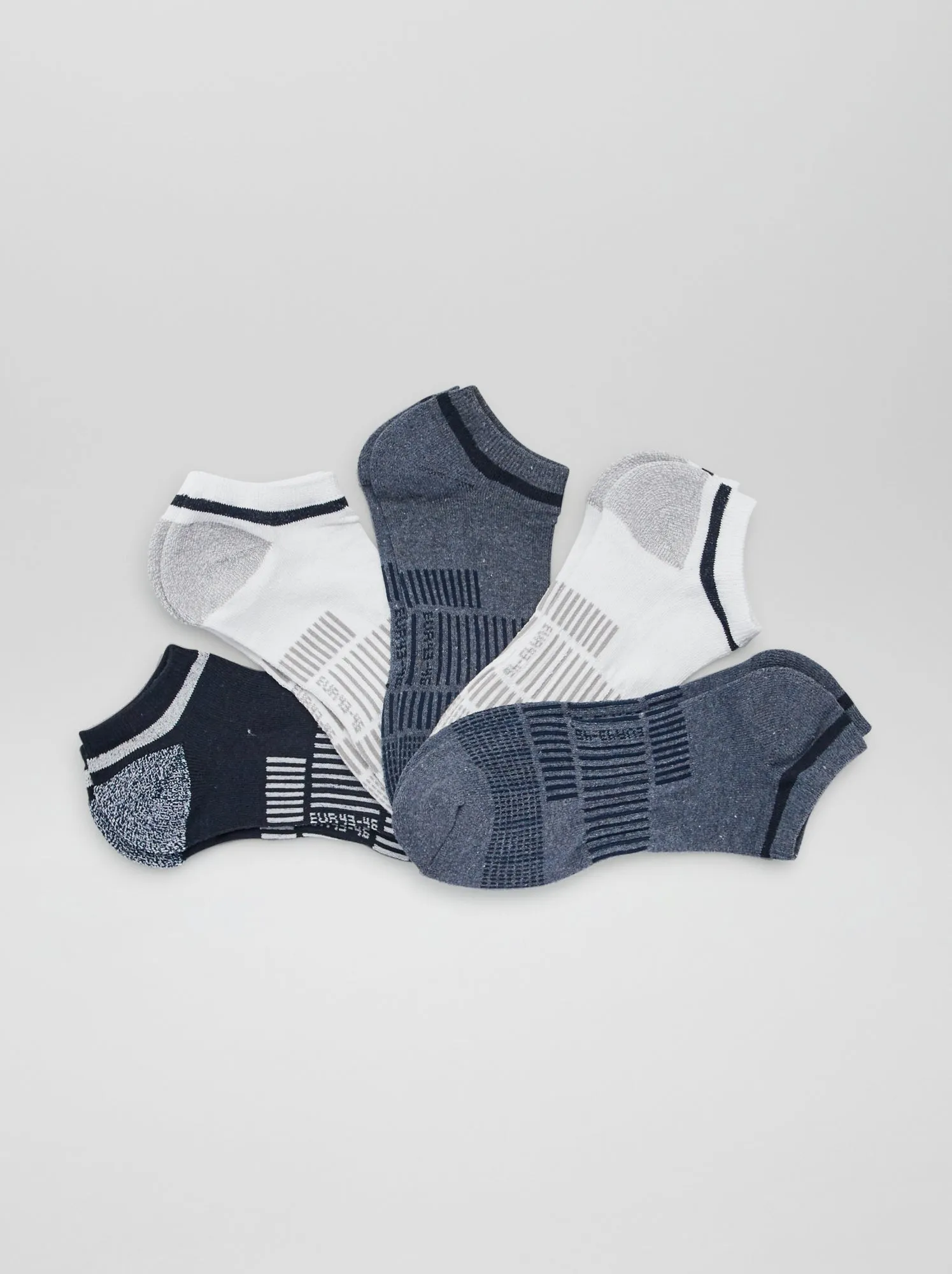 Set di 5 calzini fantasmini sportivi - BLU