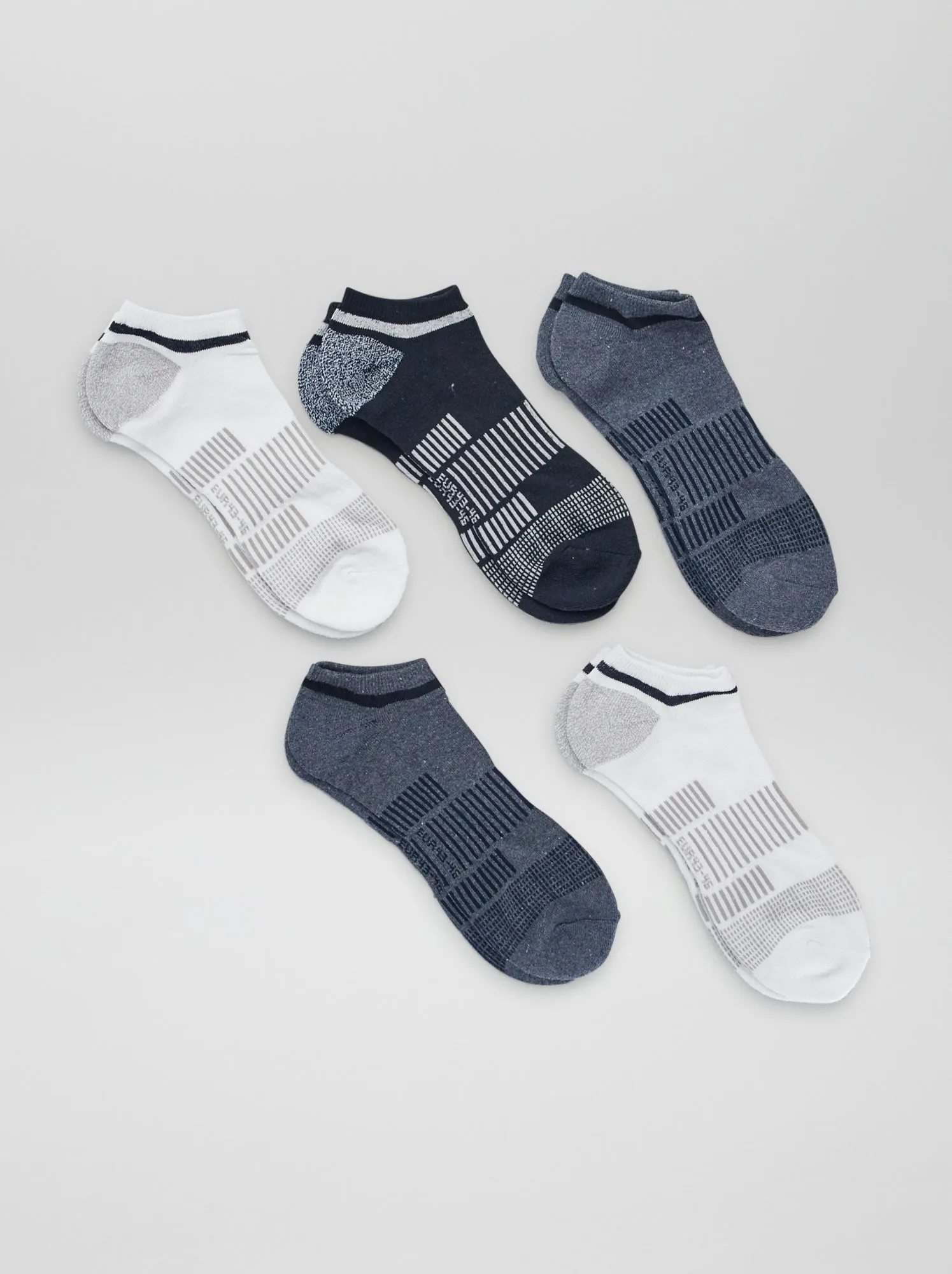 Set di 5 calzini fantasmini sportivi - BLU