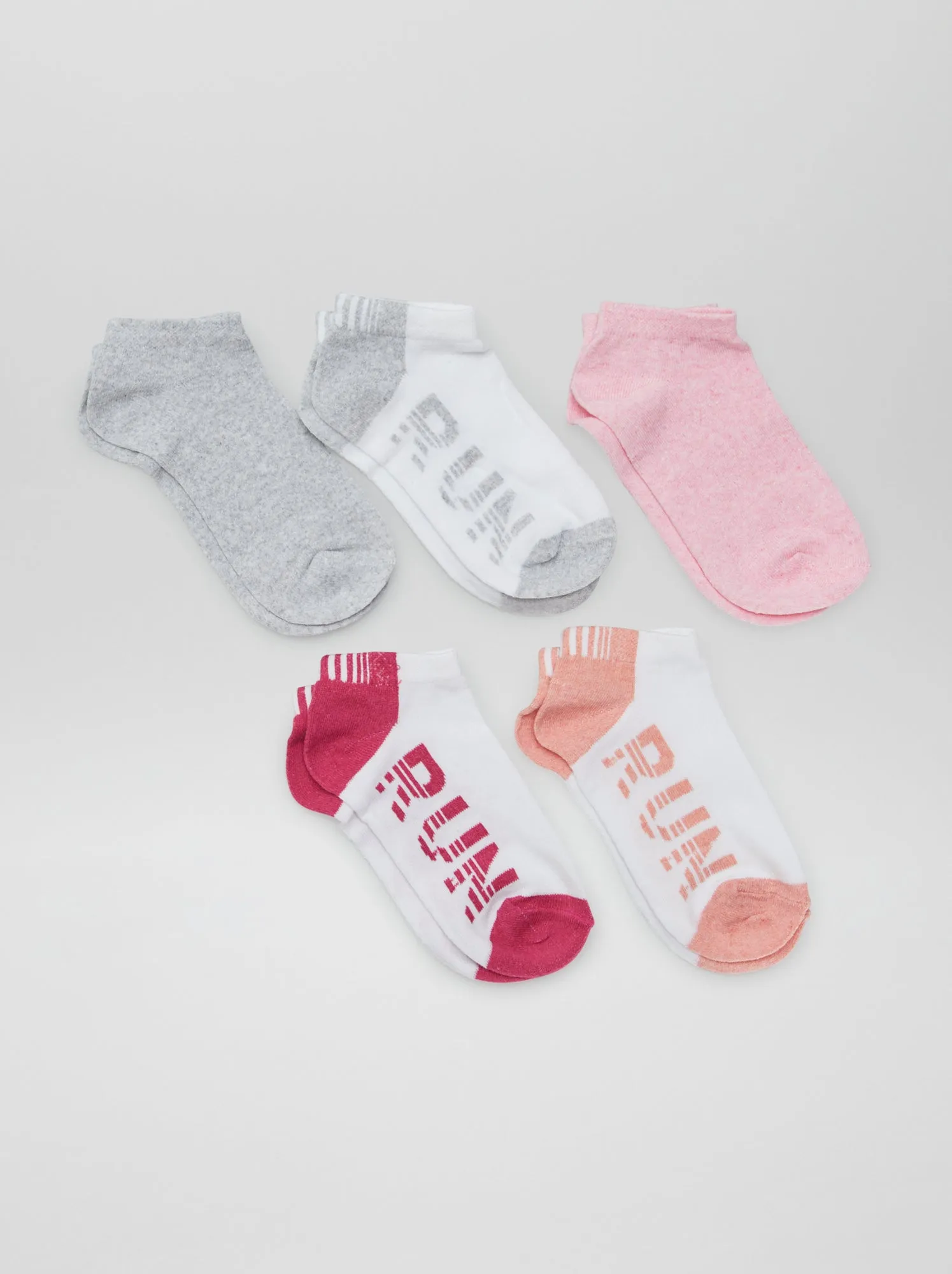 Set di 5 paia di calzini corti - GRIGIO