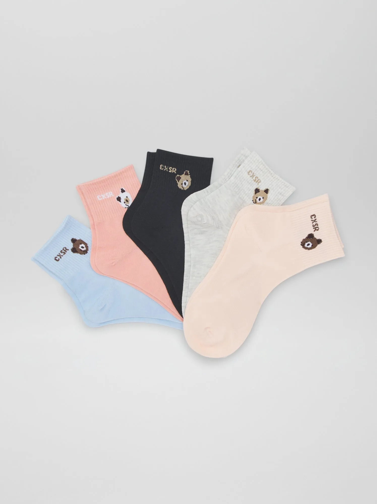 Set di 5 paia di calzini - ROSA