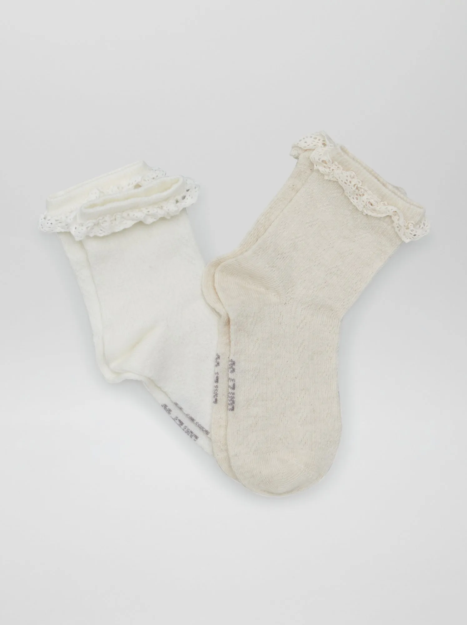 Set di calzini con volant - 2 paia - BEIGE