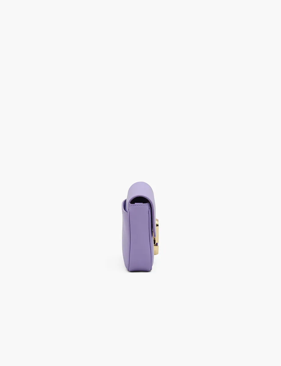 shoulder bag leather lavender