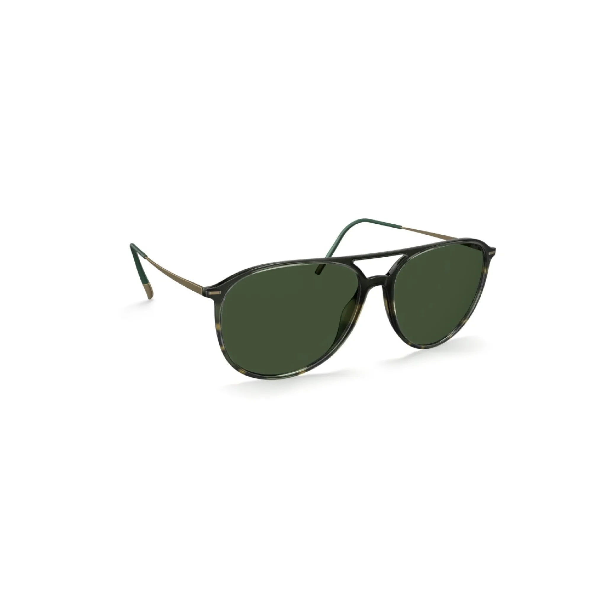   Silhouette 4081 Sun Lite Collection Brickell 5540 Verde - Champagne | Occhiale Da Sole Uomo 