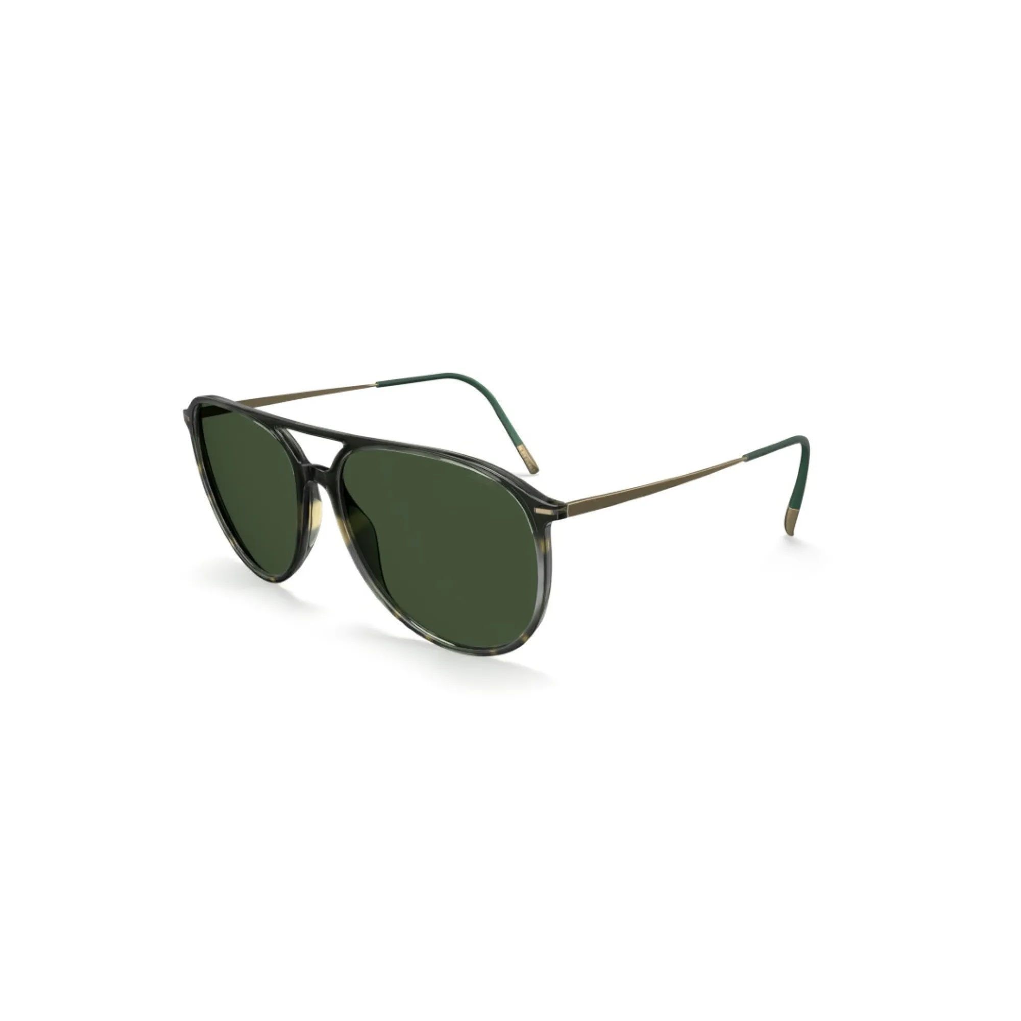   Silhouette 4081 Sun Lite Collection Brickell 5540 Verde - Champagne | Occhiale Da Sole Uomo 