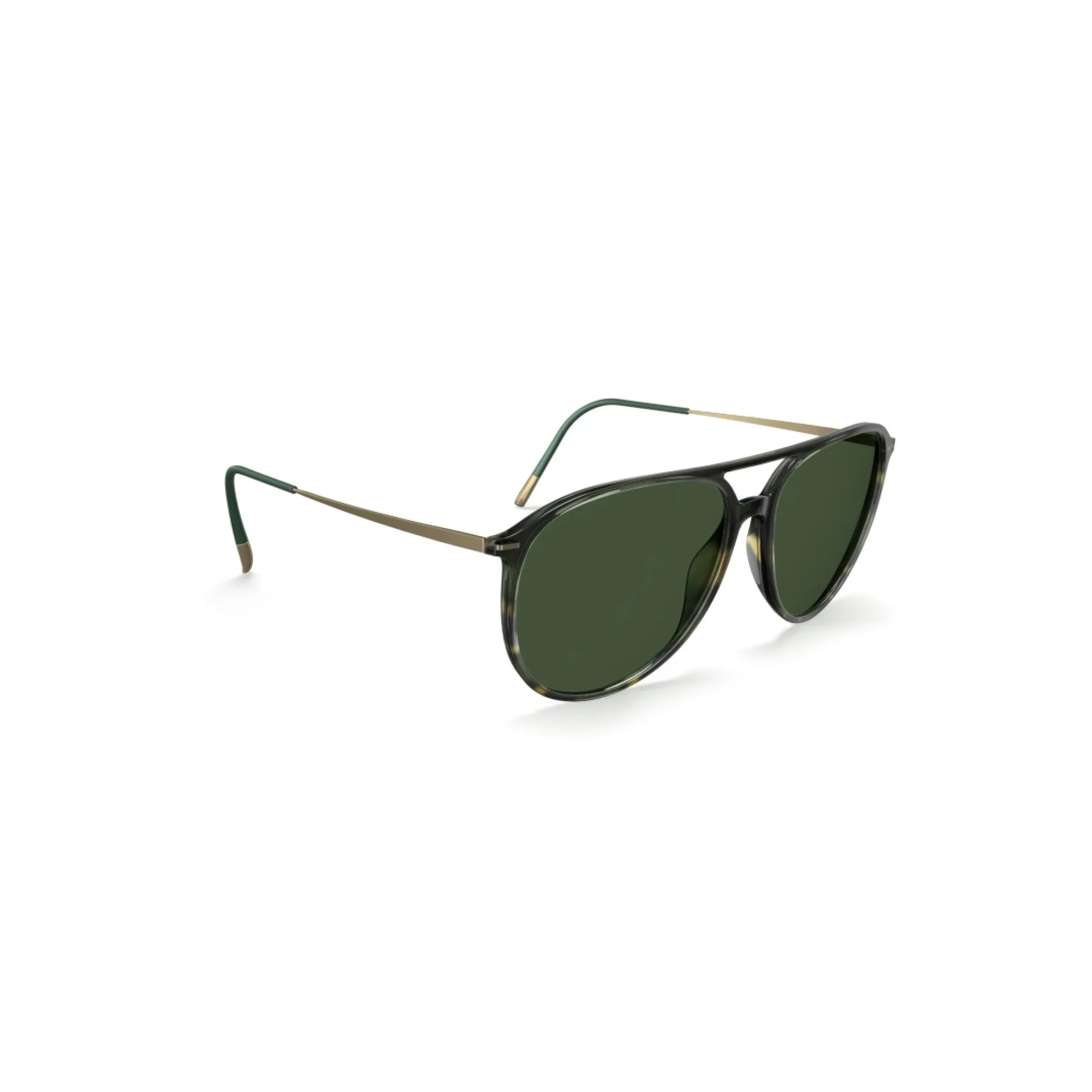   Silhouette 4081 Sun Lite Collection Brickell 5540 Verde - Champagne | Occhiale Da Sole Uomo 