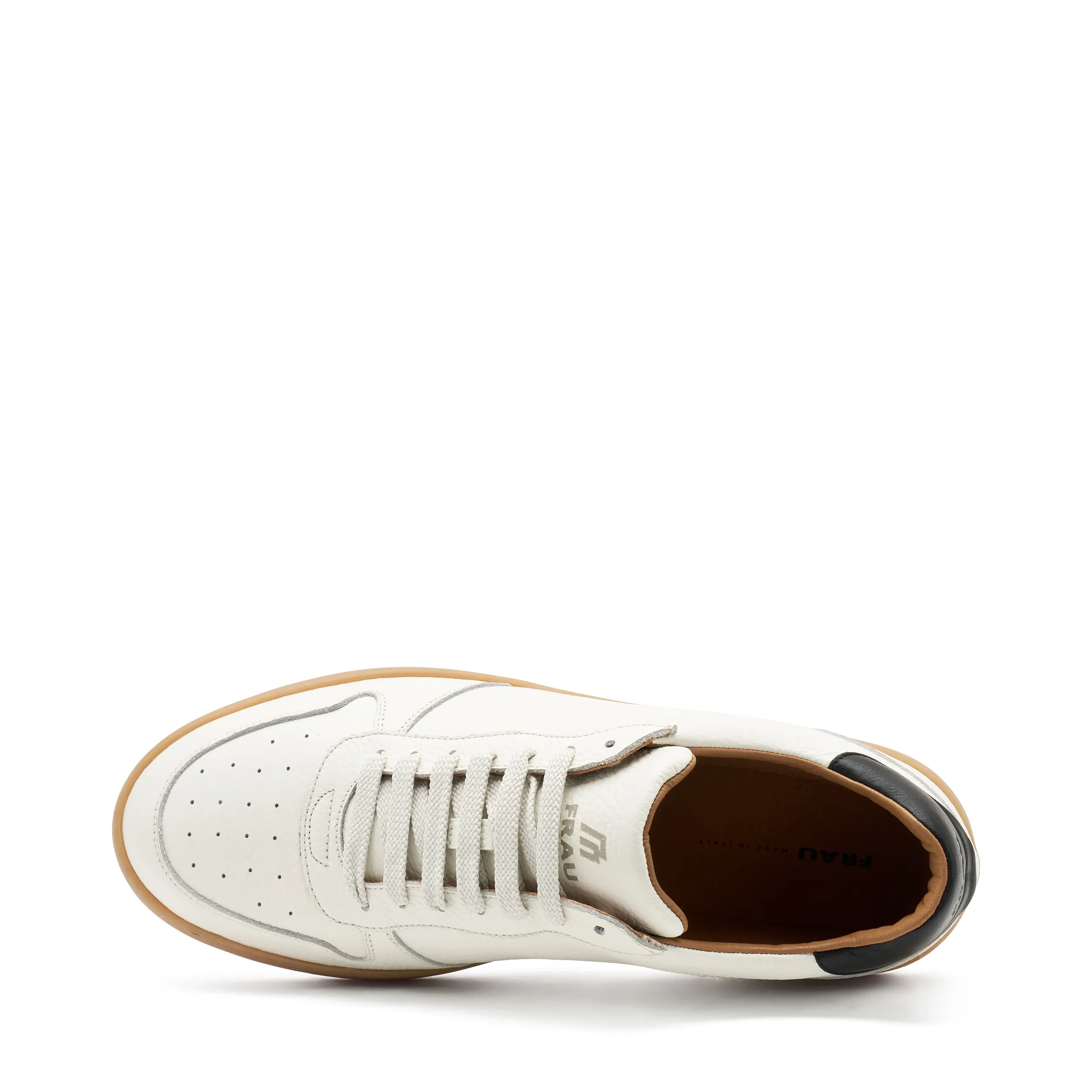 Sneaker con inserti e suola ambra